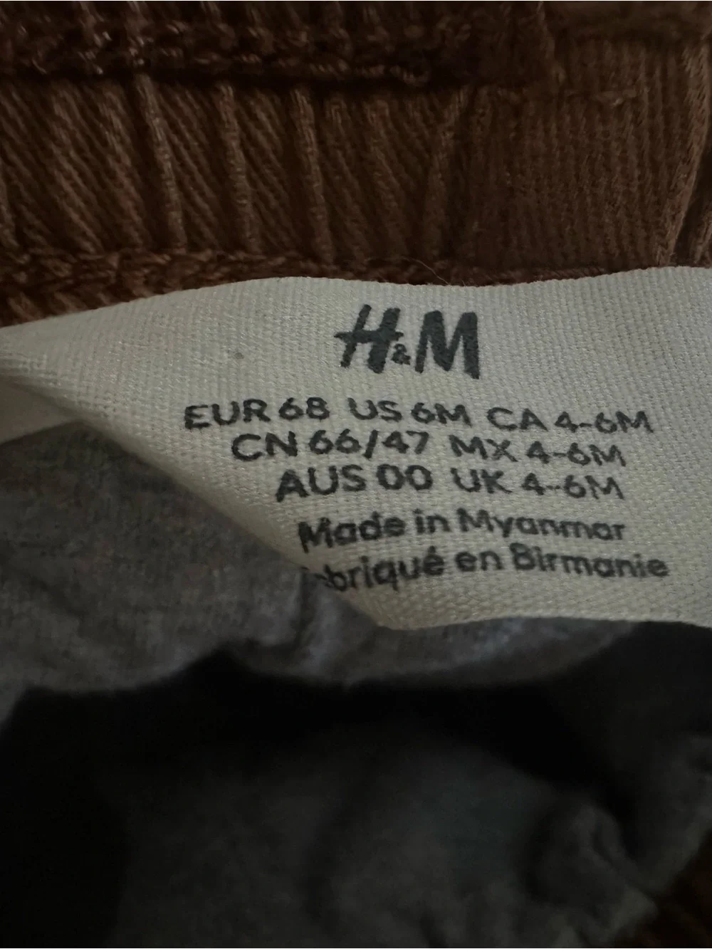 H&M Charcoal Hooded Zip Jacket with Brown Pull-On Pants